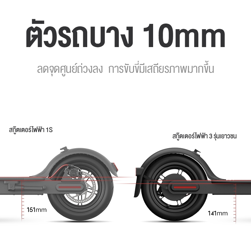 JIESUQI สกู๊ตเตอร์ไฟฟ้า Electric Scooter 3โหมดการขี่ สกูตเตอร์ไฟฟ้าพับ - Image 3